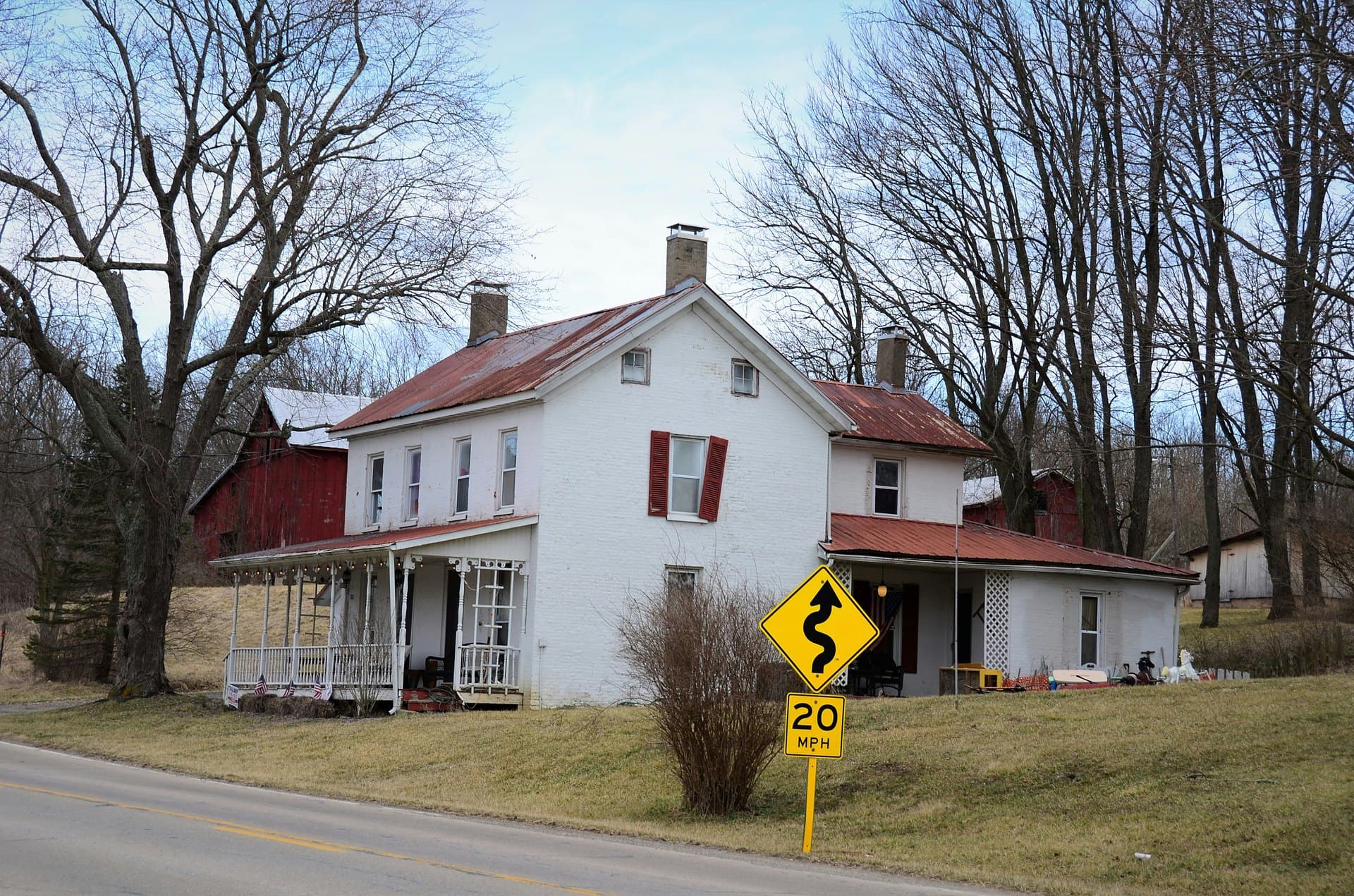 Classic country home with covered porch in Northern New York